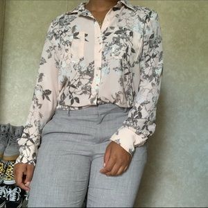 Banana Republic Printed Button Down